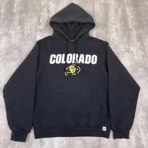 Vintage Russell Colorado Buffaloes Hoodie Mens Small Black NCAA Sweatshirt Y2K